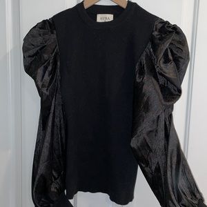 Black Top with Statement Sleeves!